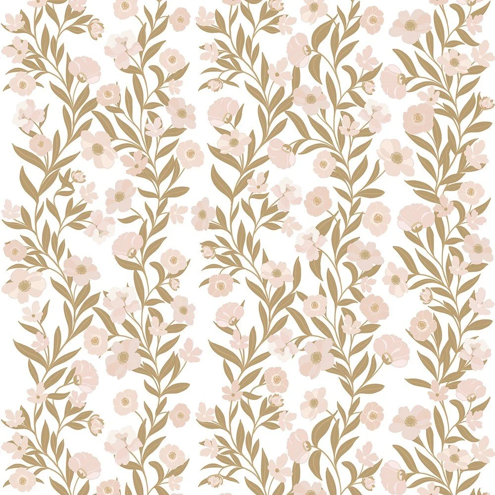 Dětská tapeta z netkané textilie 10 m x 50 cm Flower Garlands – Lilipinso v:1691968