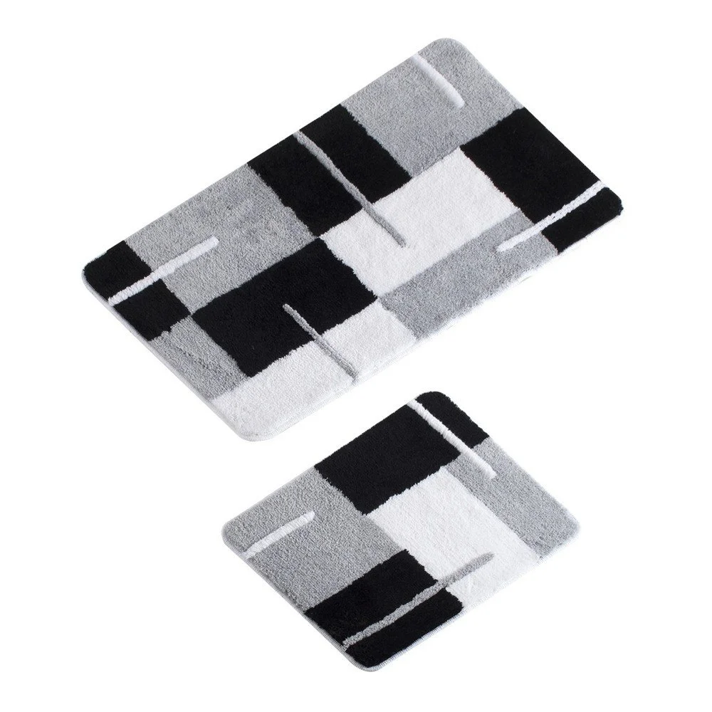 Sada 2 šedých koupelnových předložek Verge Bath Mat Check v:1156216