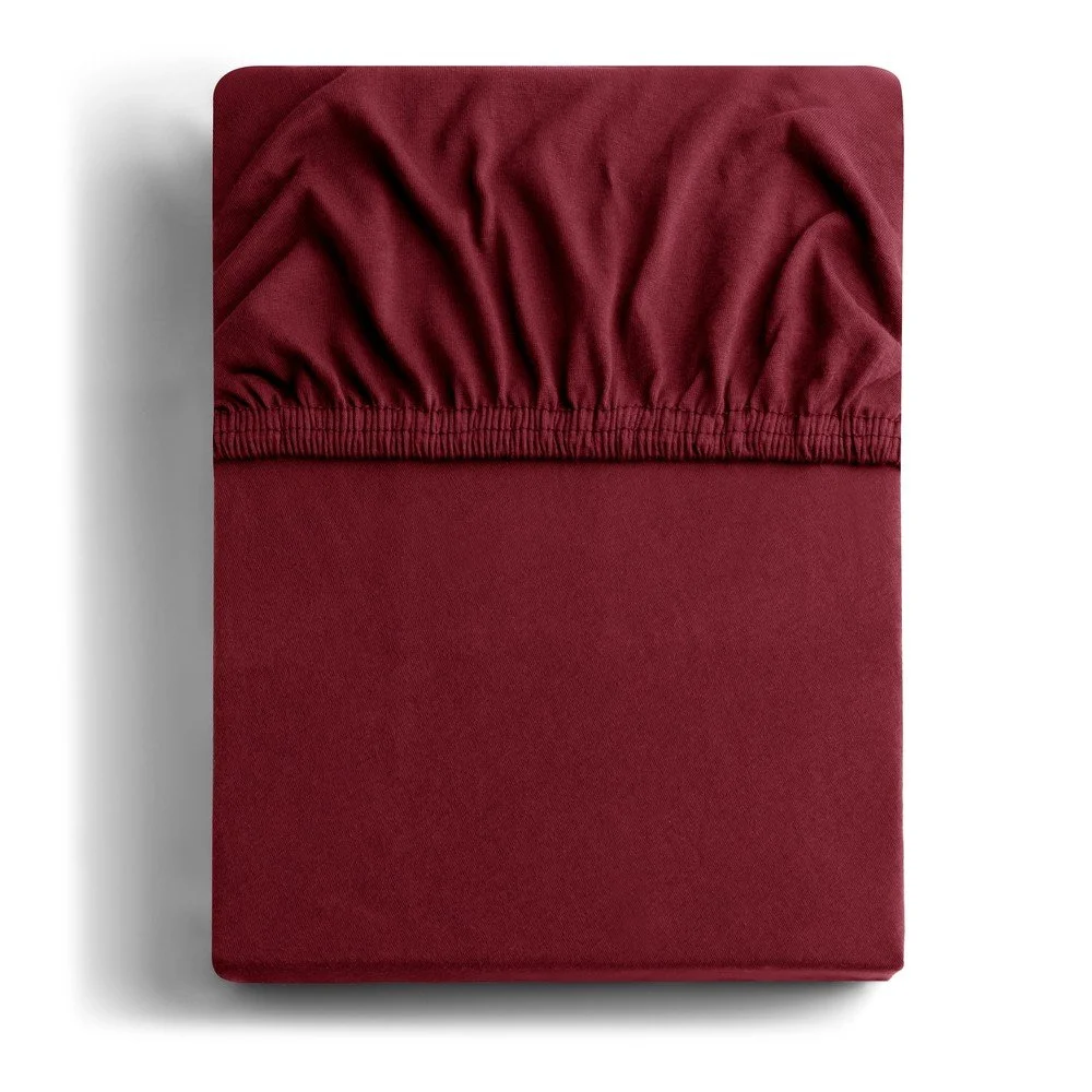 Vínové napínací prostěradlo jersey 240x200 cm Amber – Restilo v:983594