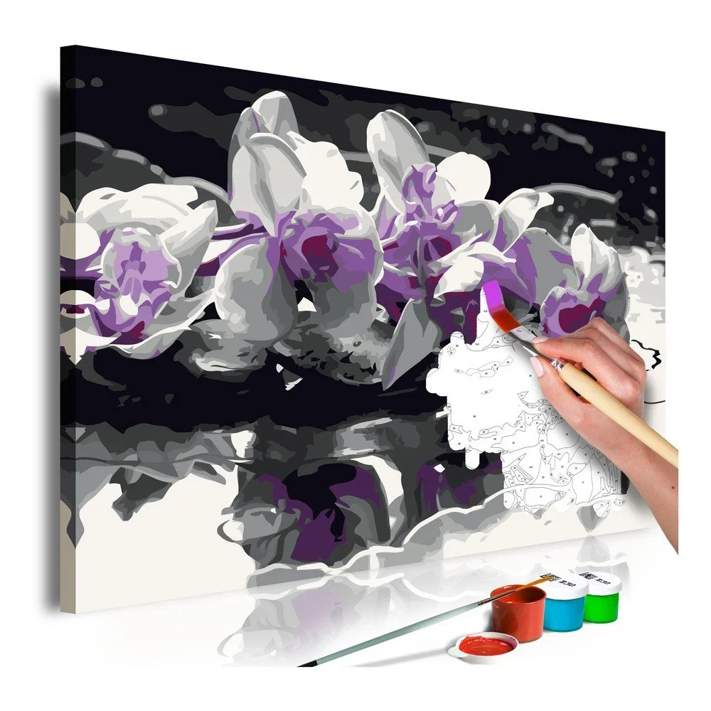DIY set na tvorbu vlastního obrazu na plátně Artgeist Orchid Reflection, 60 x 40 cm v:1079144