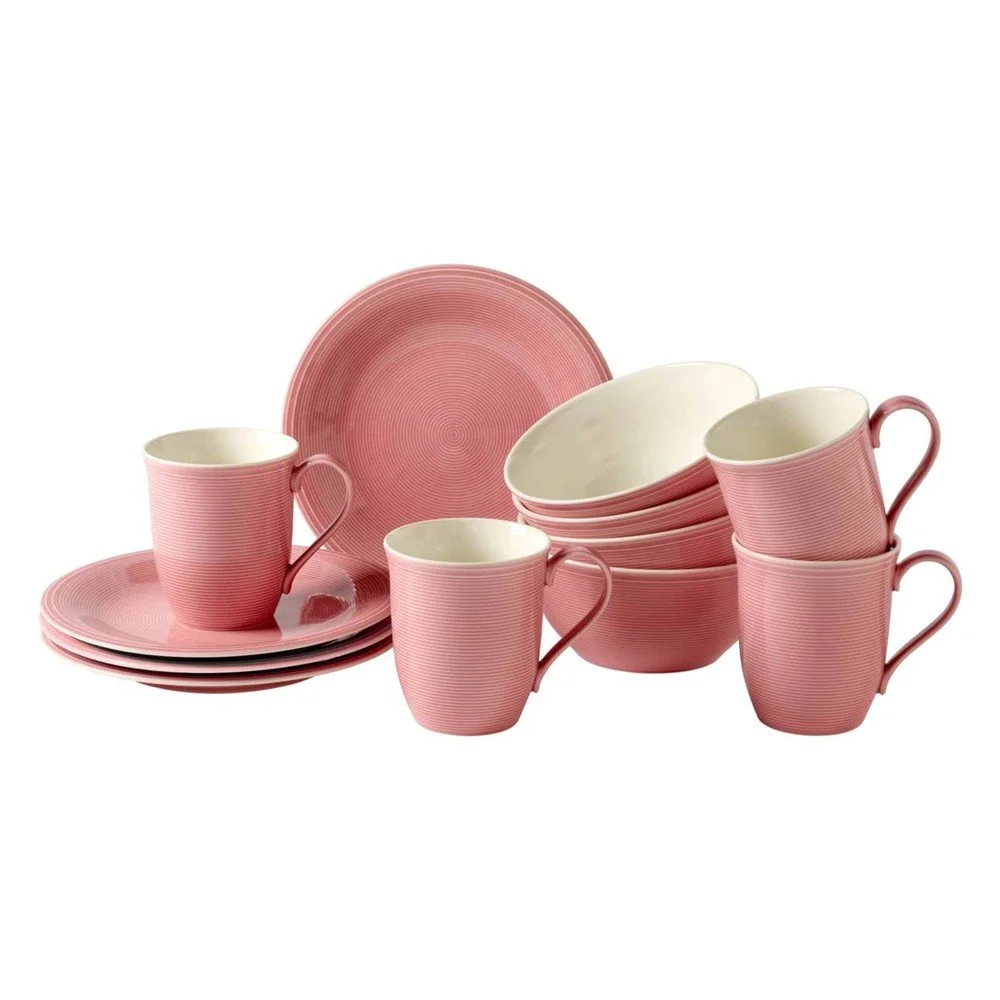 12dílný růžový set nádobí na snídani Like by Villeroy & Boch Group v:1339897
