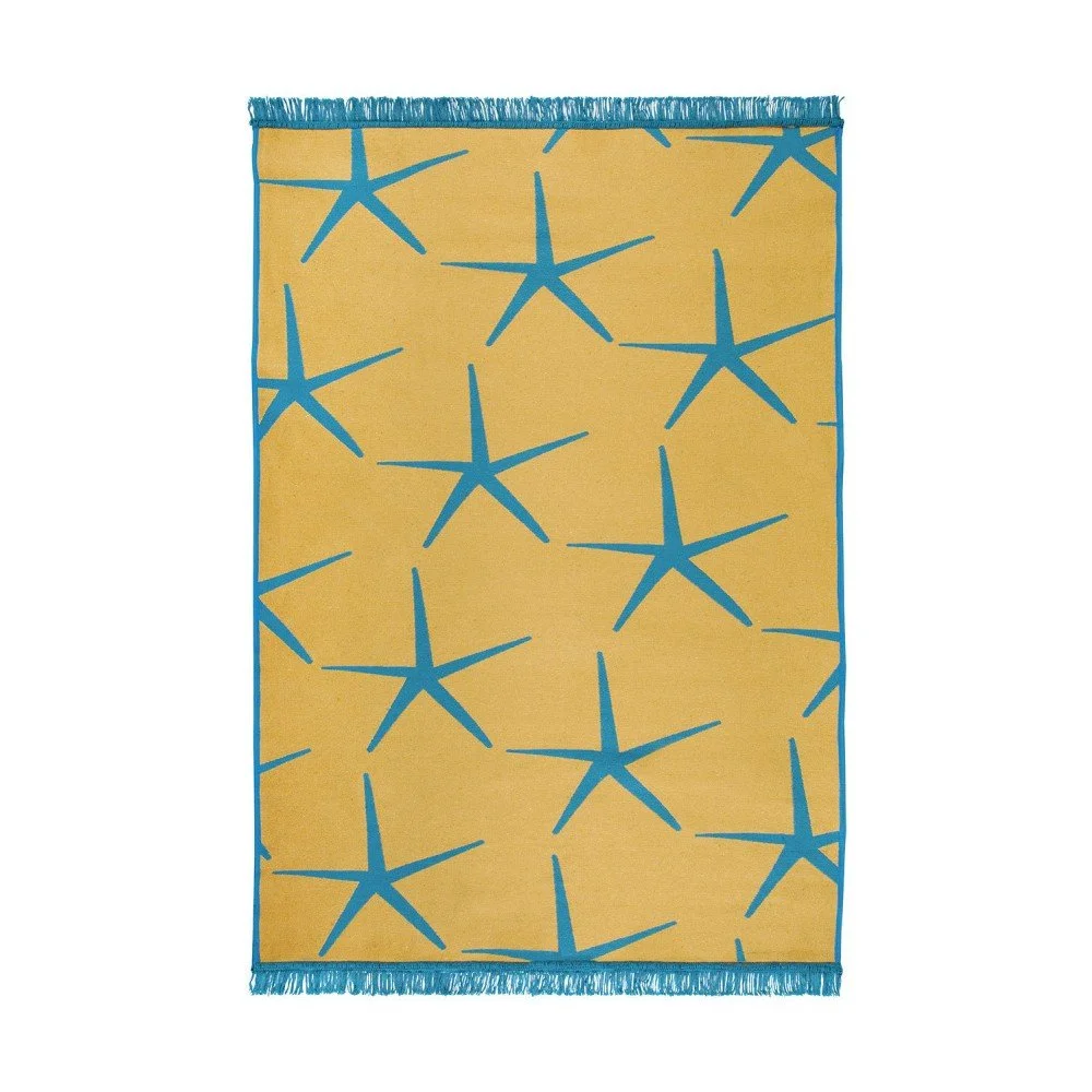 Modro-žlutý oboustranný koberec Starfish, 150 x 215 cm v:1173572