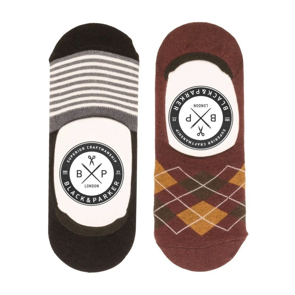 Sada 2 párů neviditelných unisex ponožek Black&Parker London Acton, velikost 37/43 v:909568