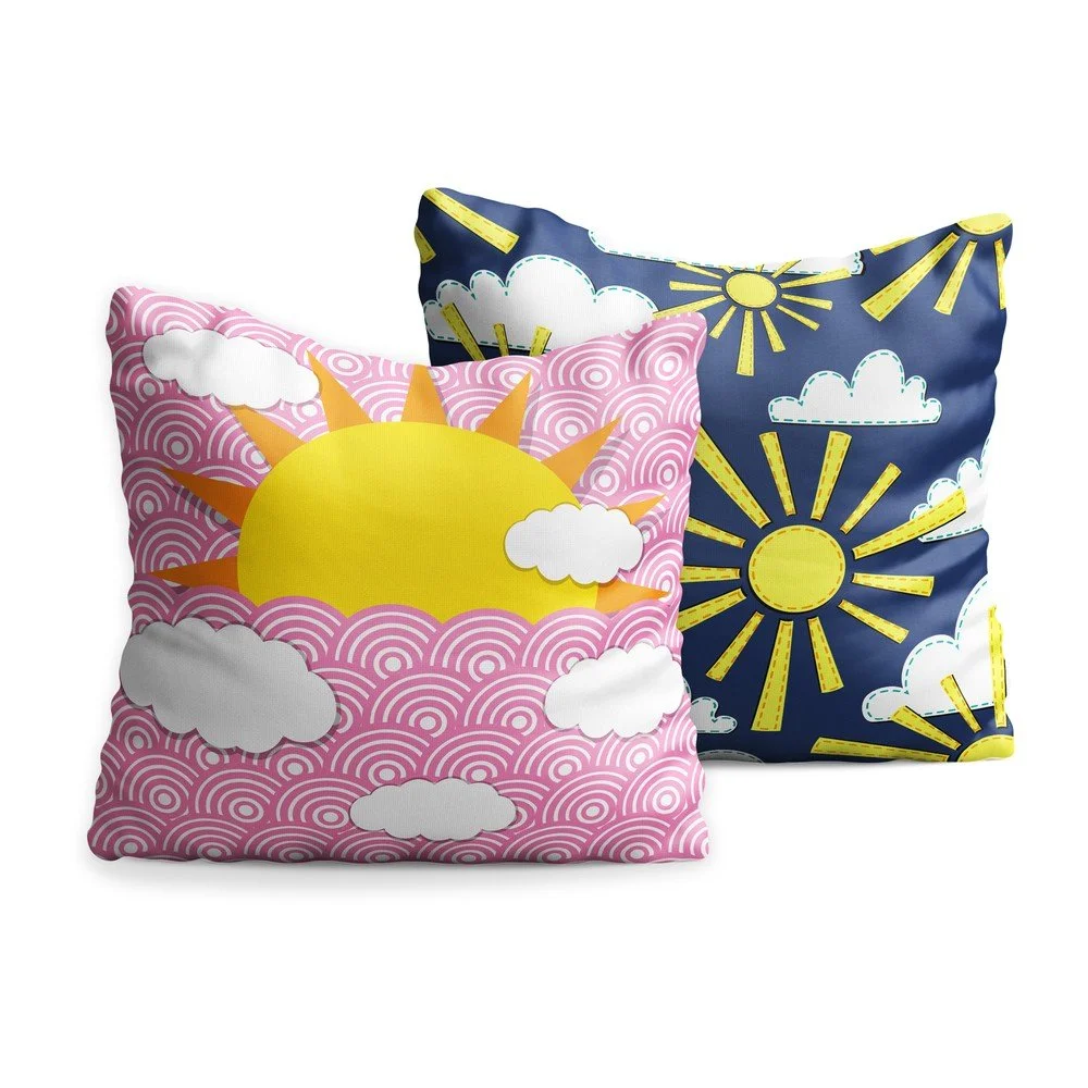 Sada 2 dětských polštářů OYO Kids Sun With Clouds Multi, 40 x 40 cm v:1300124