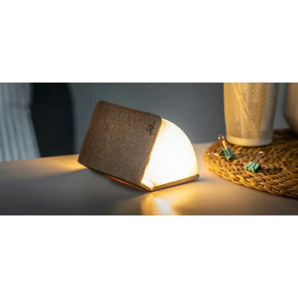 LED stolní lampa s textilním stínidlem Booklight – Gingko v:1346537