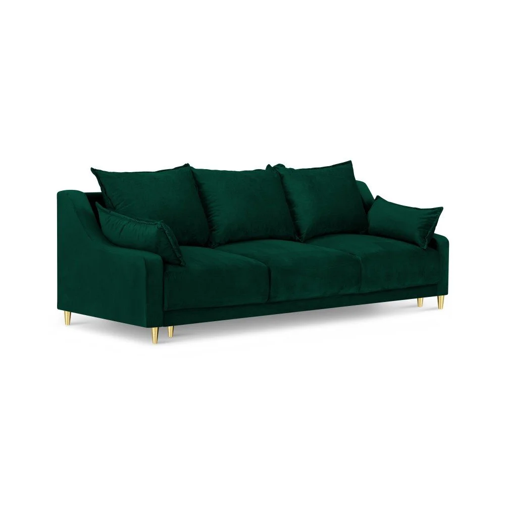 Zelená rozkládací pohovka s úložným prostorem Mazzini Sofas Pansy, 215 cm v:1269938