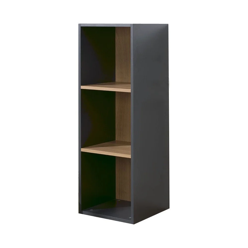 Černo-hnědá knihovna se 3 policemi JUNIOR Provence Cube v:1010402