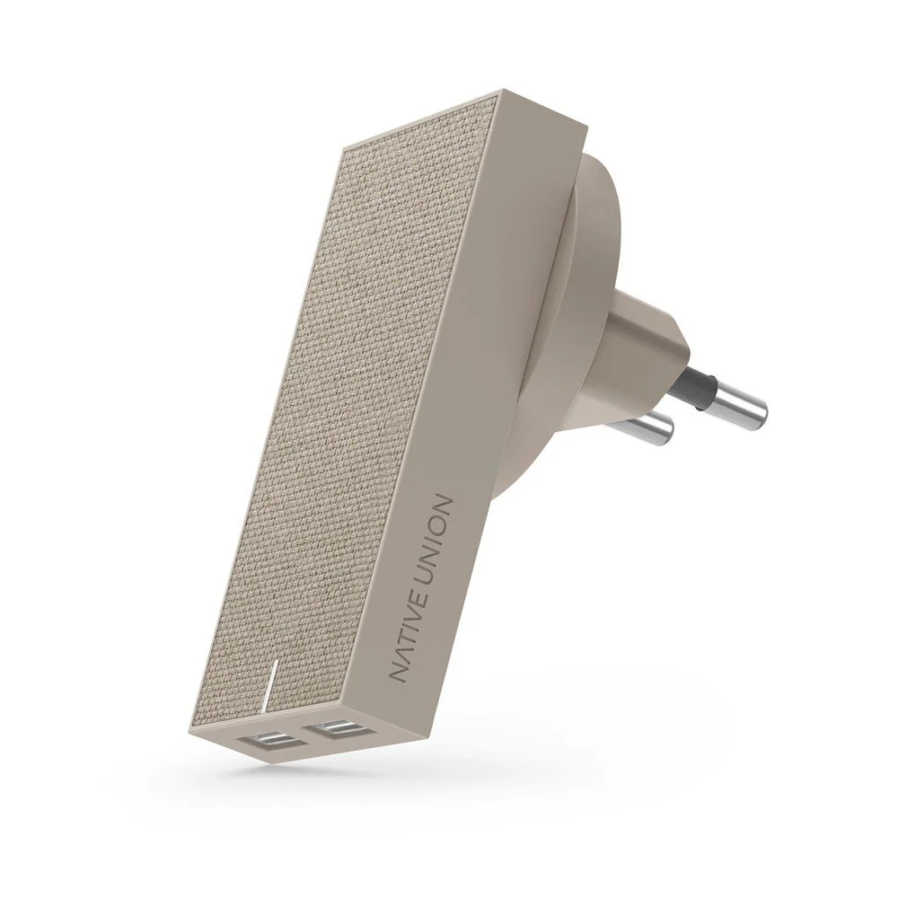 Béžová nabíječka se 2 USB porty Native Union Smart Charger v:1166028 Béžová nabíječka se 2 USB porty Native Union Smart Charger v:1166028