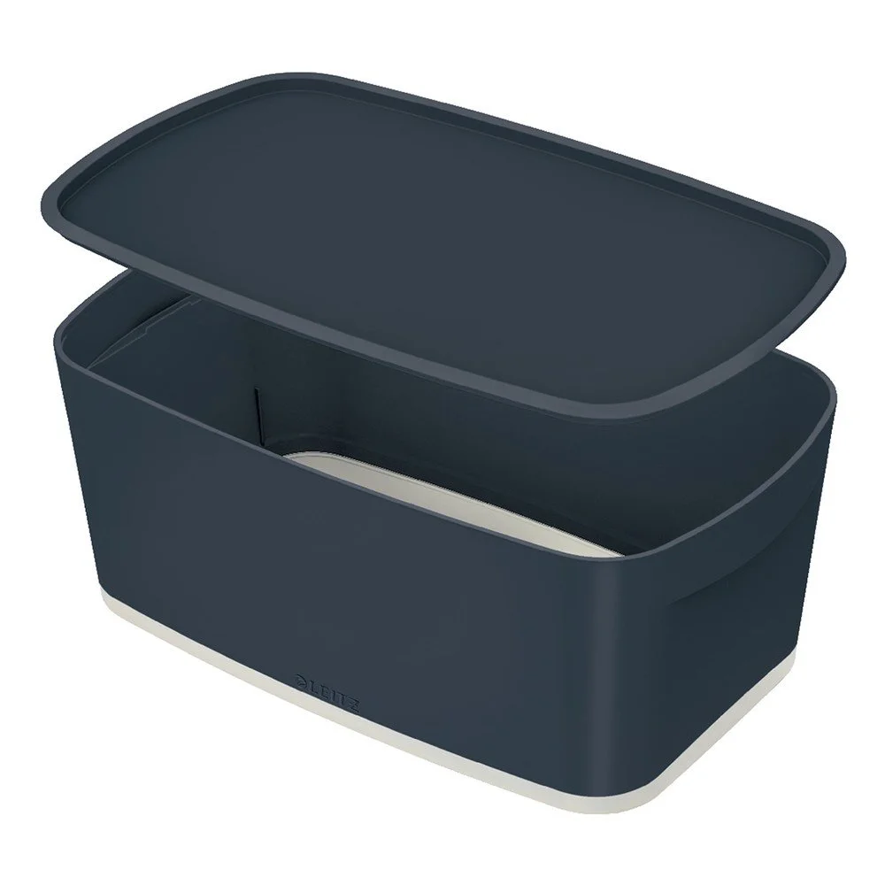 Šedý úložný box s víkem Leitz Cosy, objem 5 l v:1369623