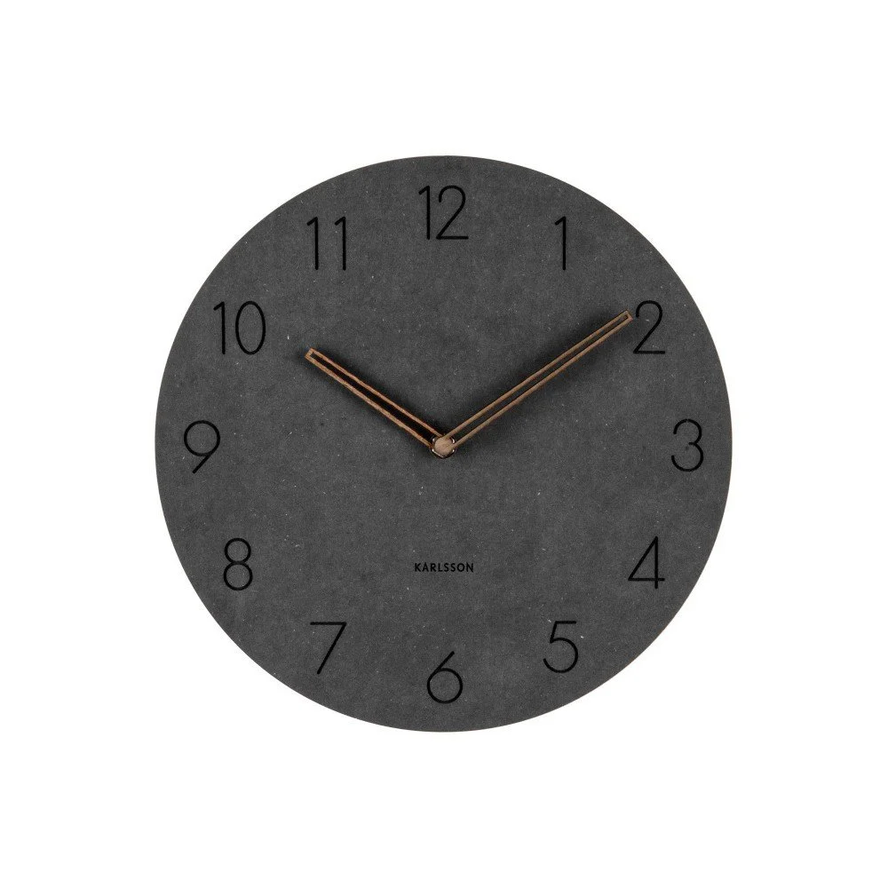 Černé nástěnné dřevěné hodiny Karlsson Dura, ⌀ 29 cm v:1178764
