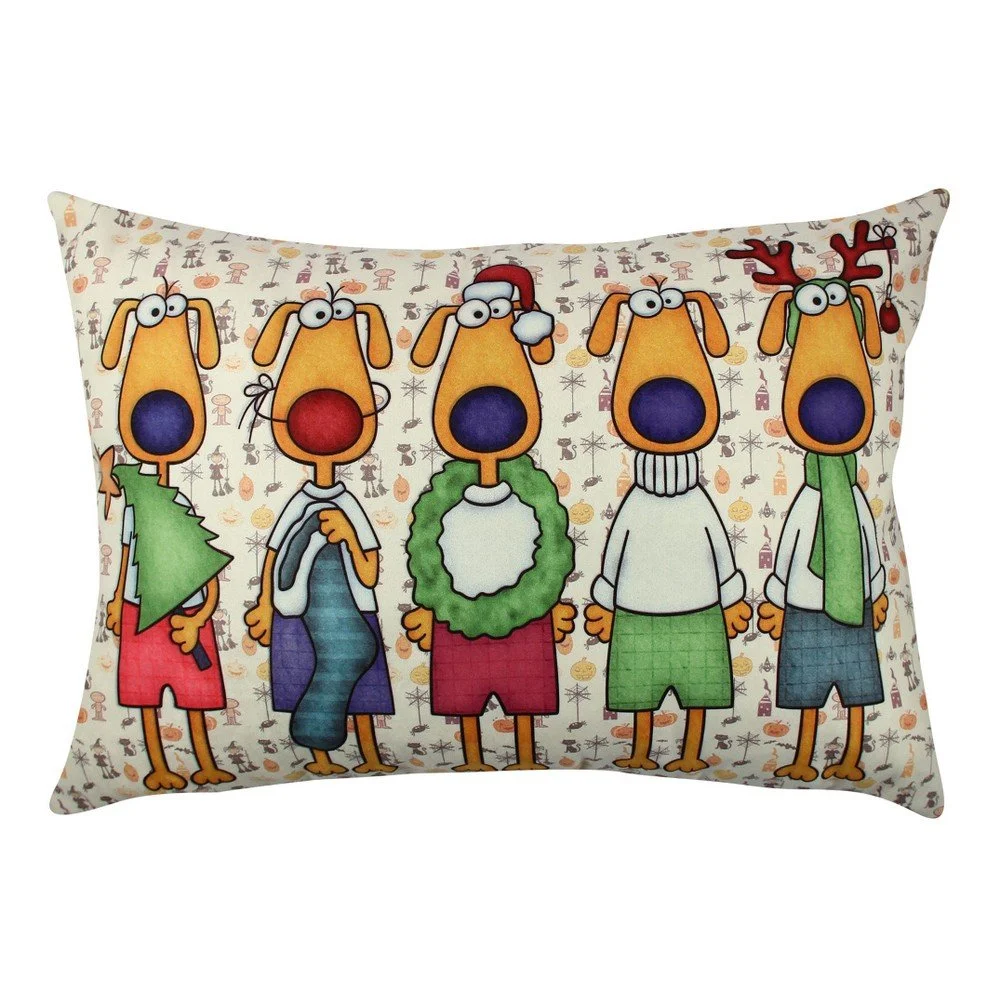 Polštář Santas Dogs, 33 x 48 cm v:1108256