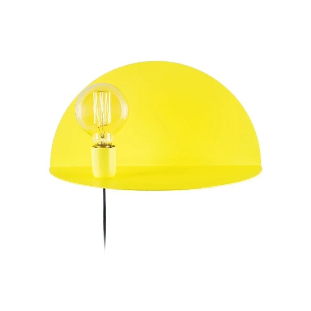 Žlutá nástěnná lampa s poličkou Shelfie, výška 20 cm v:1191798