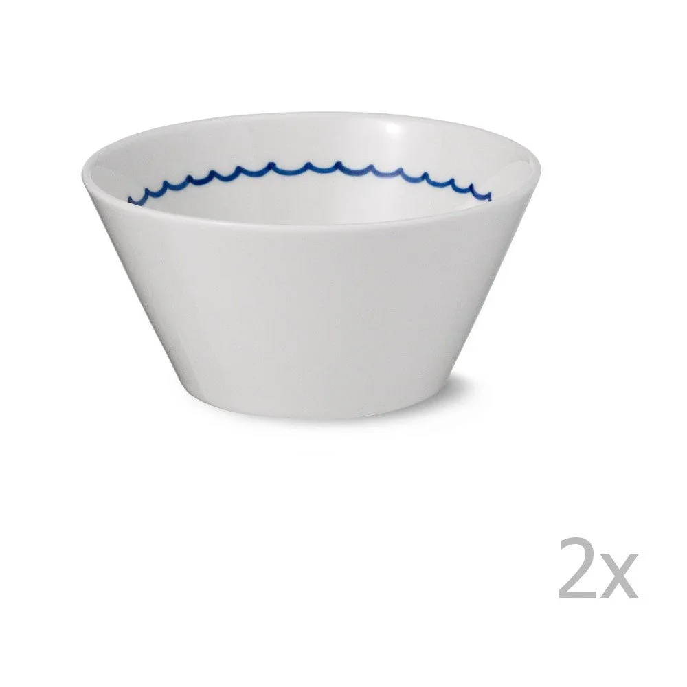 Sada 2 ručně vyráběných porcelánových misek Anne Black Agate, ⌀ 12,5 cm v:920134