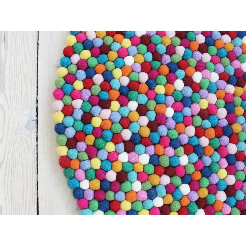 Kuličkový vlněný koberec Wooldot Ball Rugs Multi, ⌀ 120 cm v:1340815