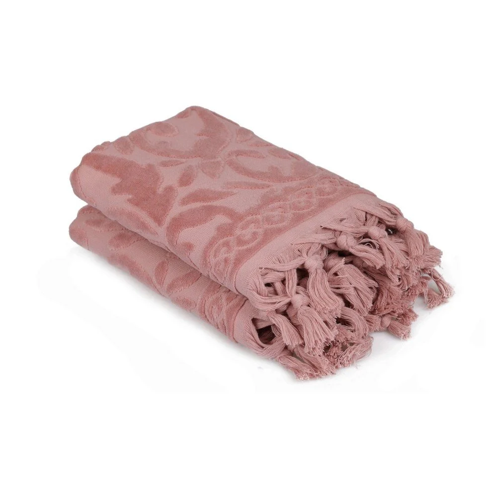 Sada dvou růžových ručníků v odstínu dusty rose Bohème, 90 x 50 cm v:1105046