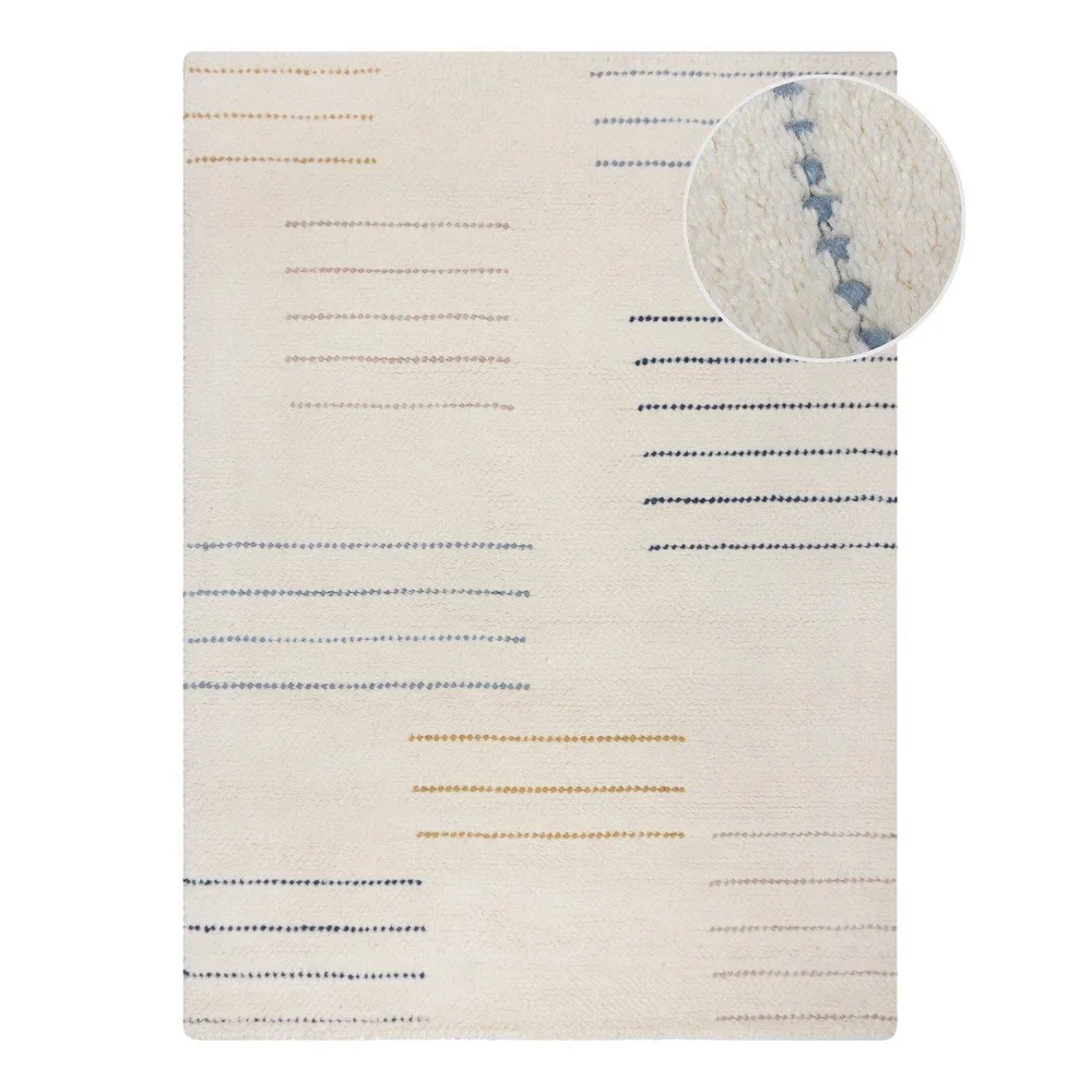 Krémový ručně tkaný vlněný koberec 160x230 cm Dottie Geometric – Flair Rugs v:1687626