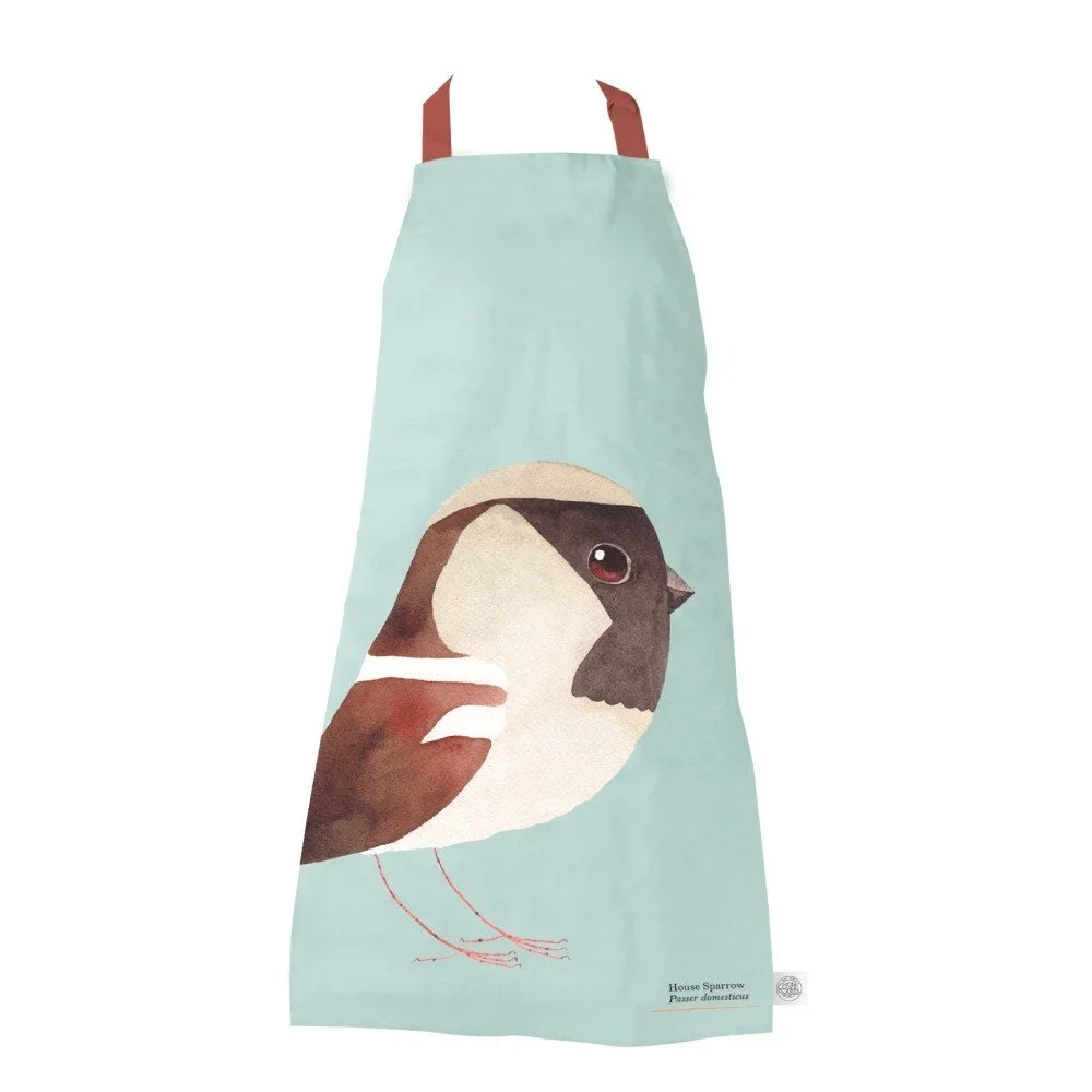 Zástěra z čisté bavlny Gift Republic Light Blue Bird v:791556