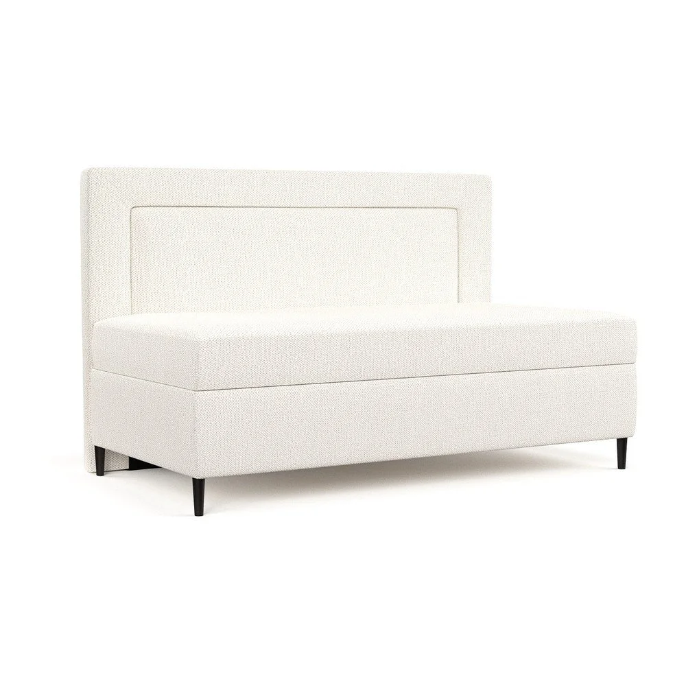 Krémová čalouněná jednolůžková postel 100x200 cm Alba – Maison de Rêve v:1662464