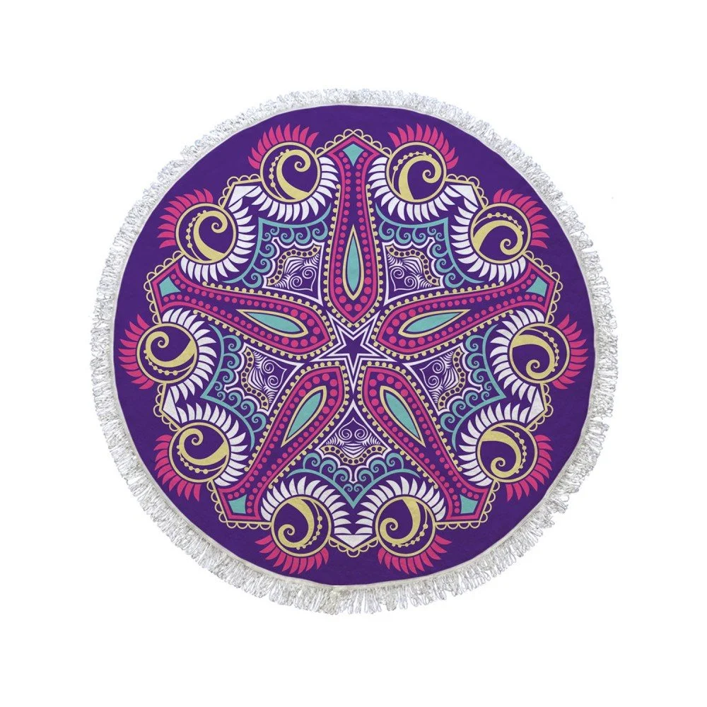 Kruhová osuška Purple Universe, ⌀ 105 cm v:825258