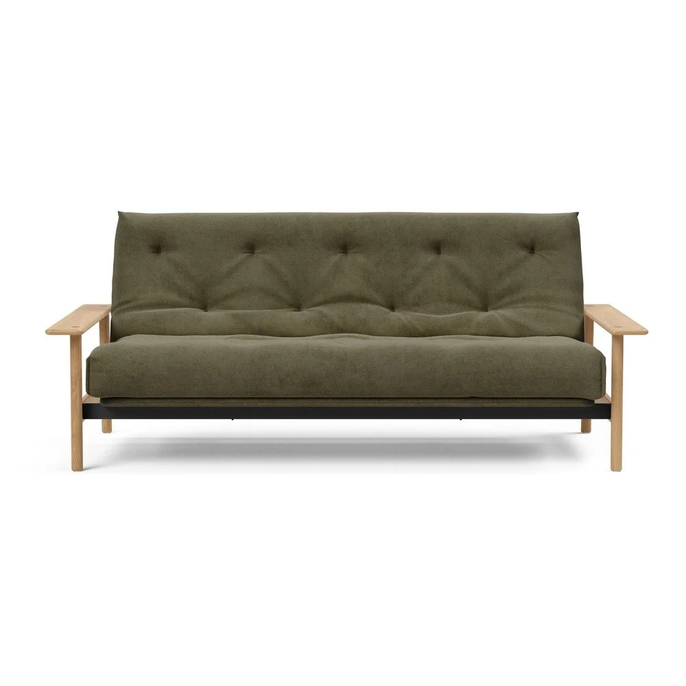 Zelená manšestrová rozkládací pohovka 230 cm Balder – Innovation v:1641086
