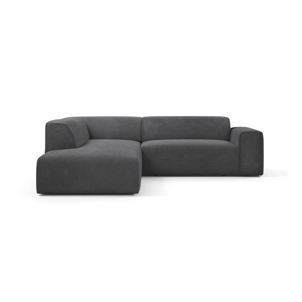 Antracitová manšestrová rohová pohovka Marie Claire Home Karen, 260 cm, levý roh v:1421603