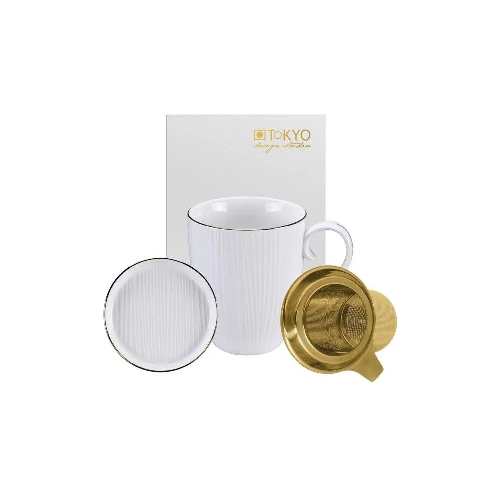 Bílý set na čaj Tokyo Design Studio Nippon Lines, 380 ml v:1238276