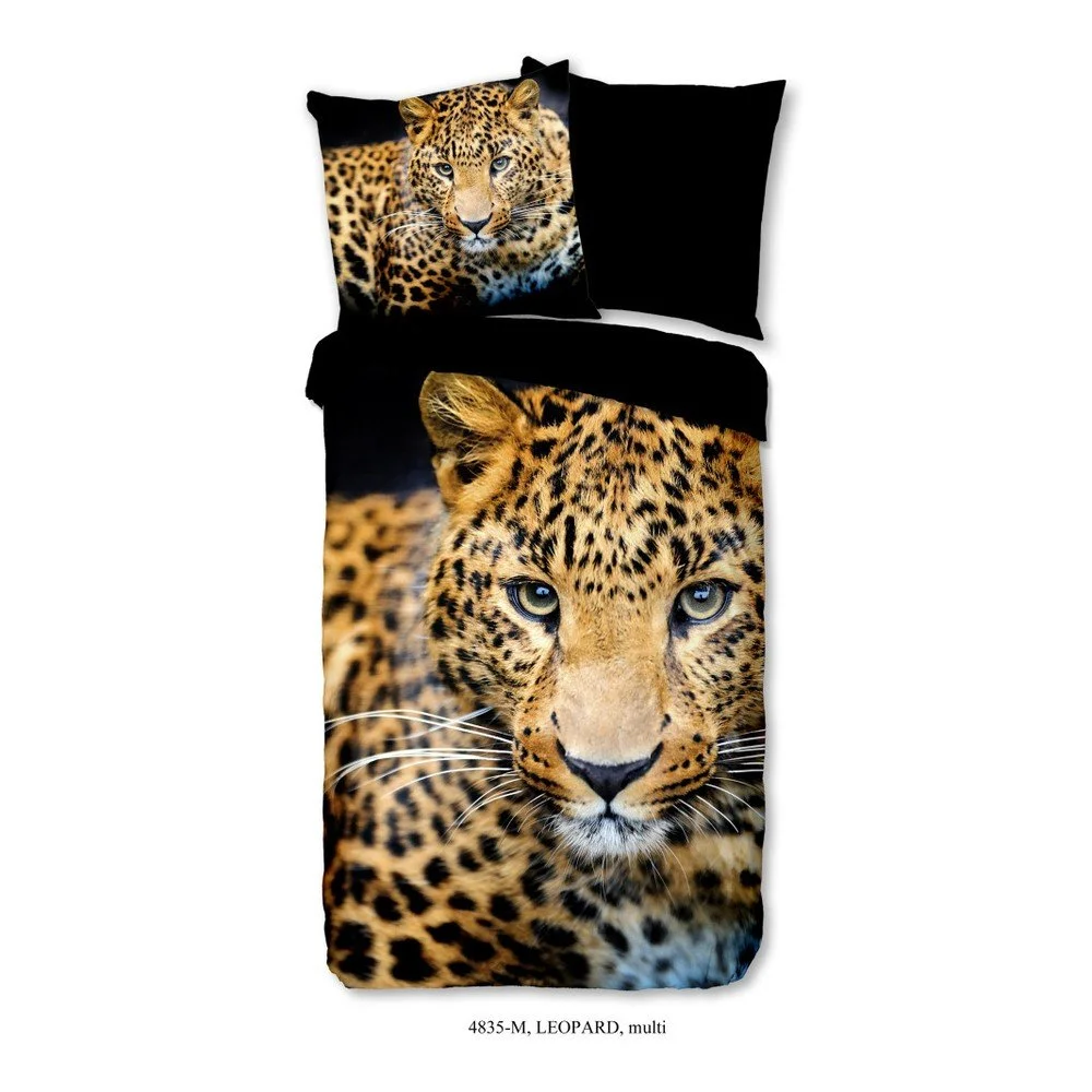 Povlečení na jednolůžko z mikroperkálu Muller Textiels Pure Wild Leopard, 140 x 200 cm v:730628