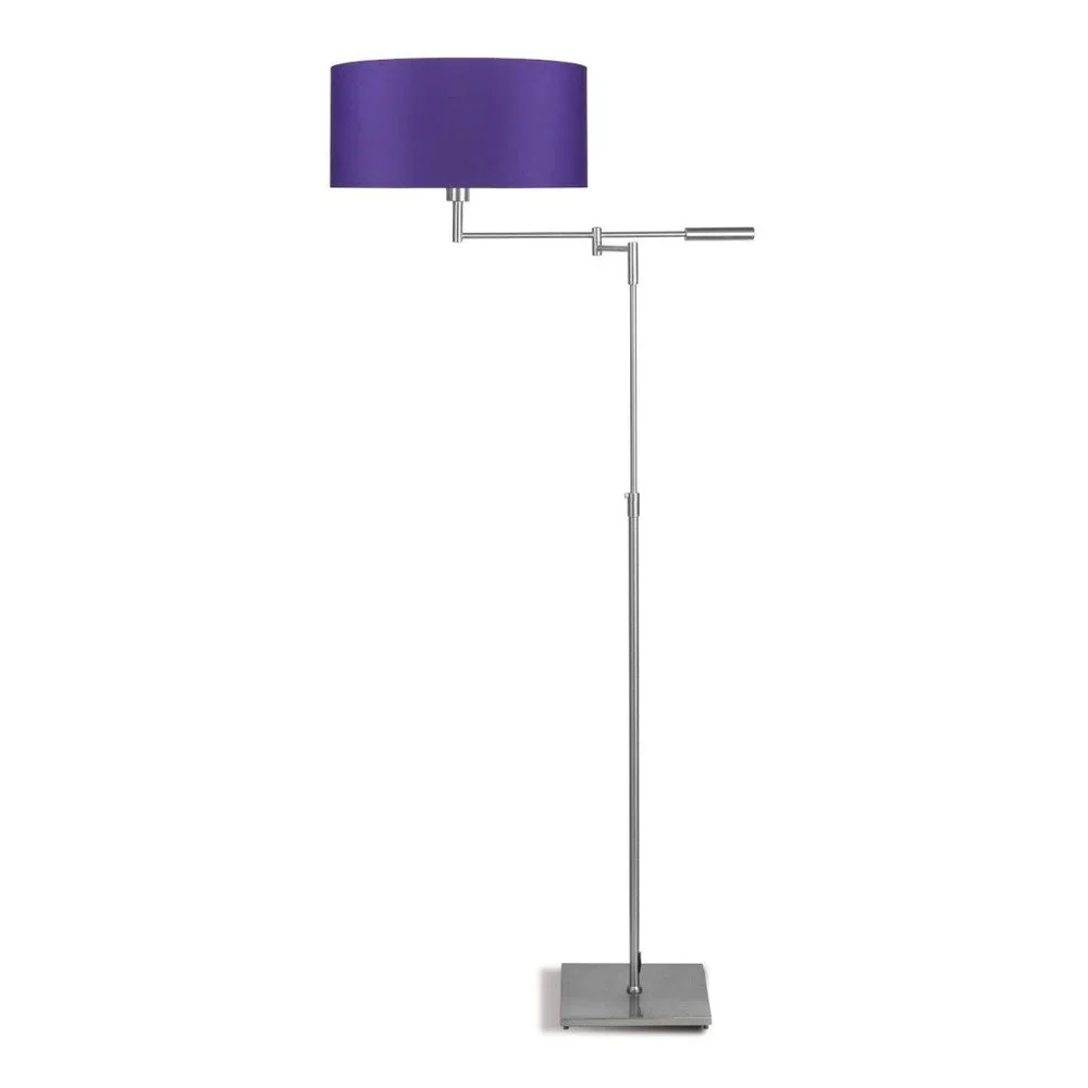 Šedá volně stojící lampa s fialovým stínidlem Citylights Berlin v:1237930