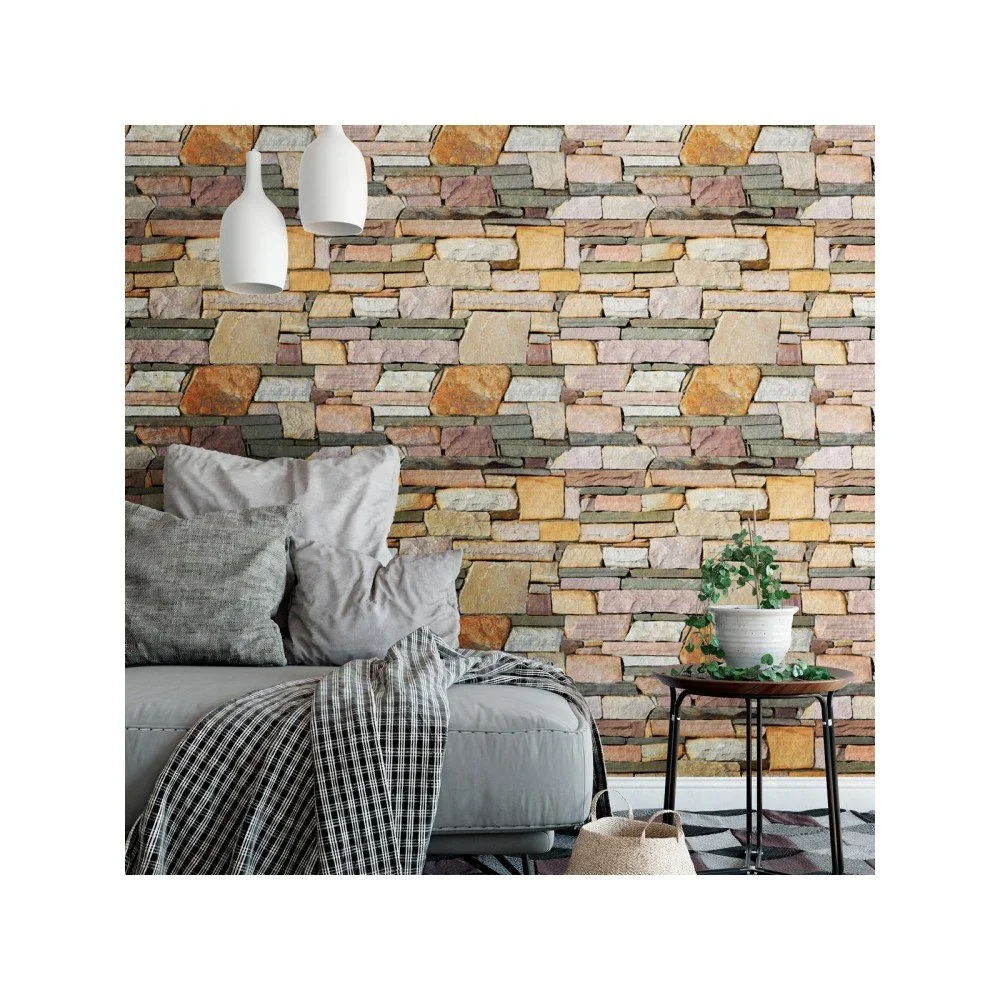Nástěnná samolepka Ambiance Wall Materials Stones from The Esterel, 40 x 40 cm v:1181718