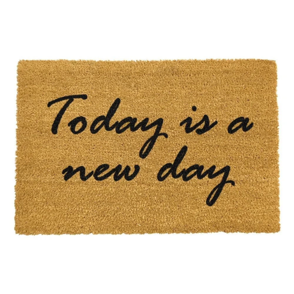 Rohožka z přírodního kokosového vlákna Artsy Doormats New Day, 40 x 60 cm v:783314