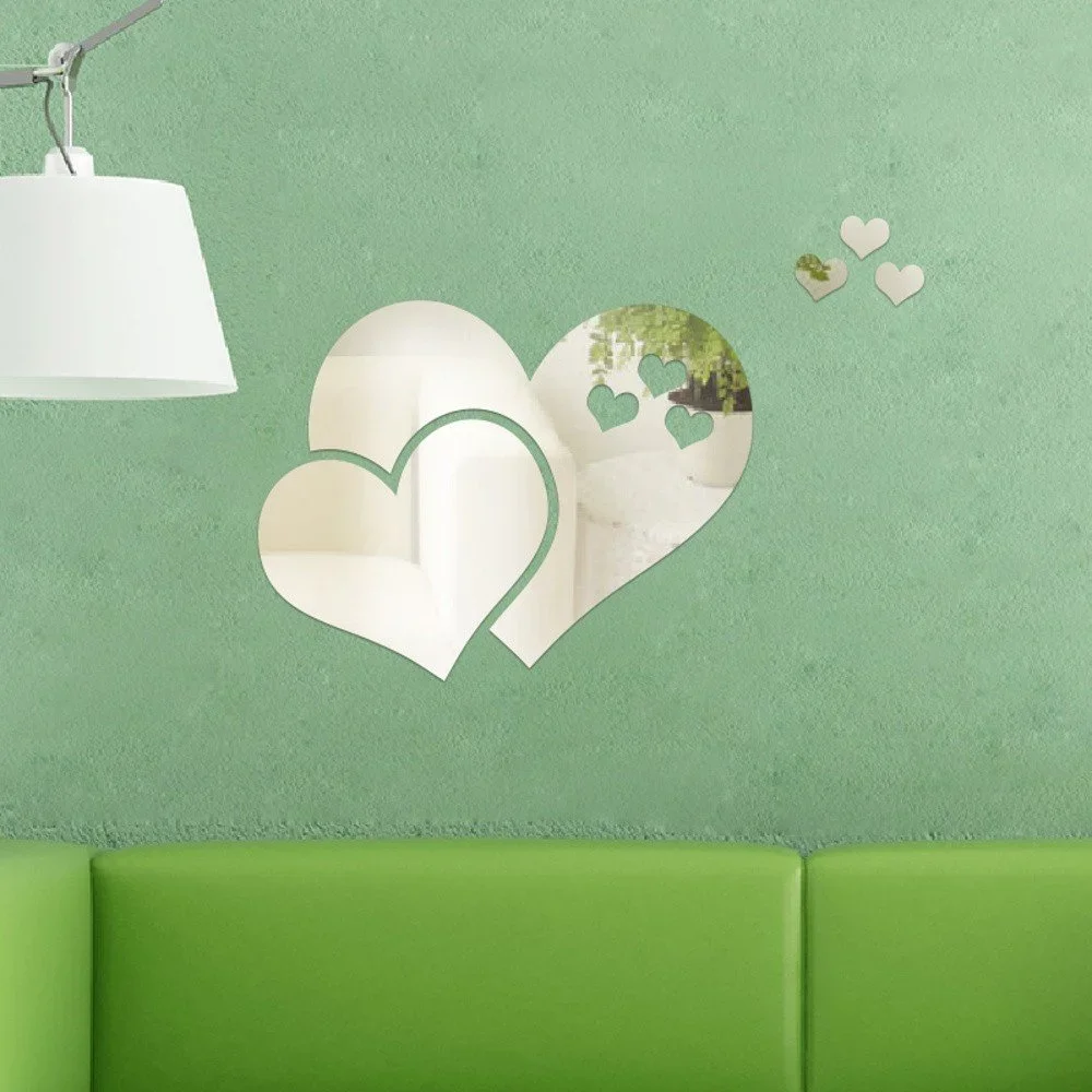 Zrcadlová samolepka WALPLUS Crystal Abstract Heart v:938086