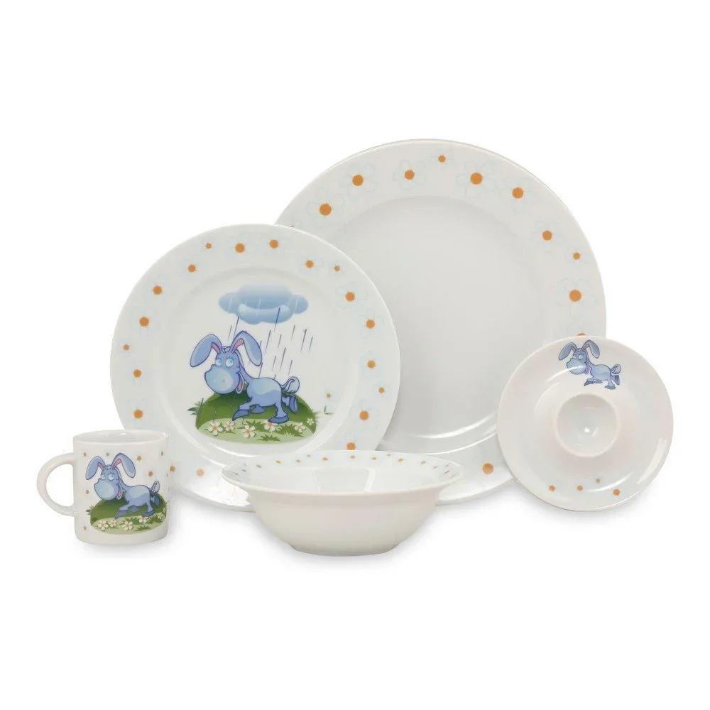 5dílný dětský porcelánový jídelní set Kütahya Porselen Donkey v:1405377 5dílný dětský porcelánový jídelní set Kütahya Porselen Donkey v:1405377