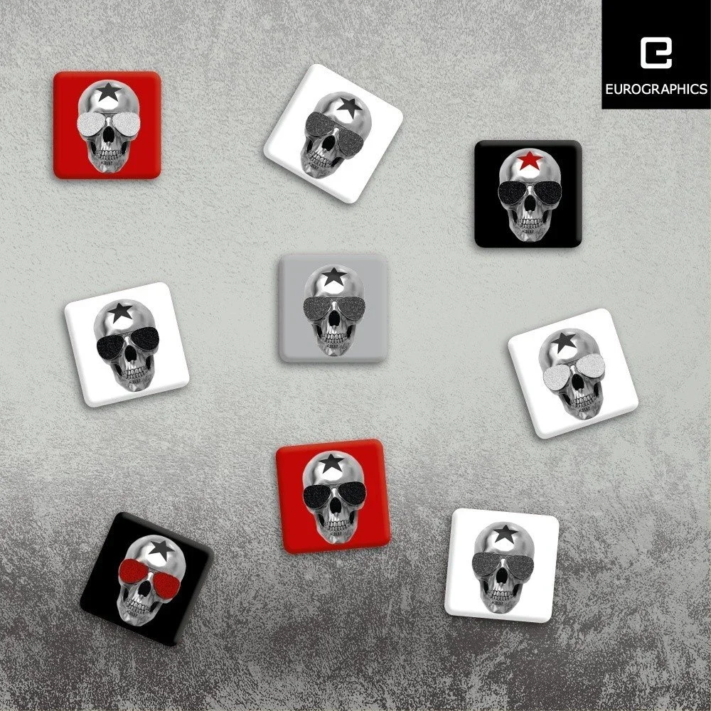 Sada 9 magnetek Eurographics Rocking Skulls v:917542