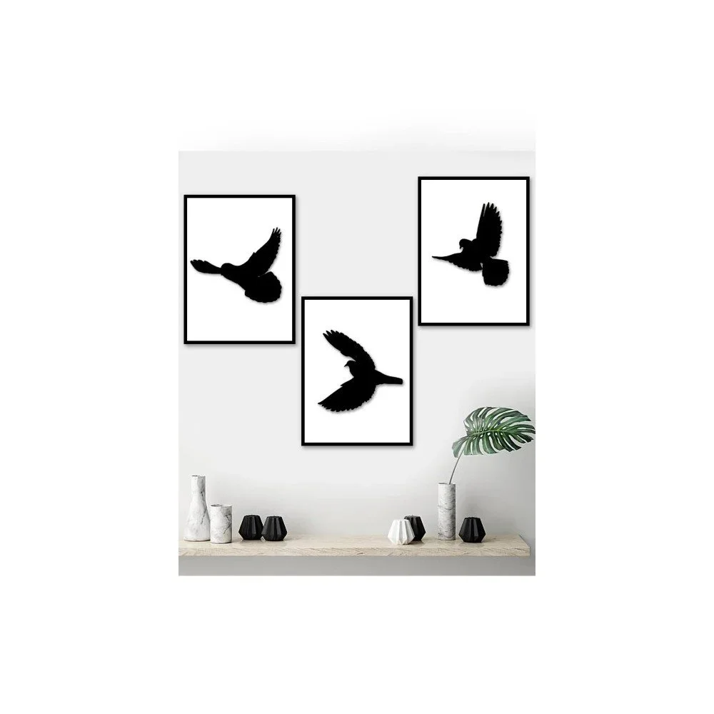 Obrazy v sadě 3 ks 15x20 cm Birds – Kate Louise v:1410563