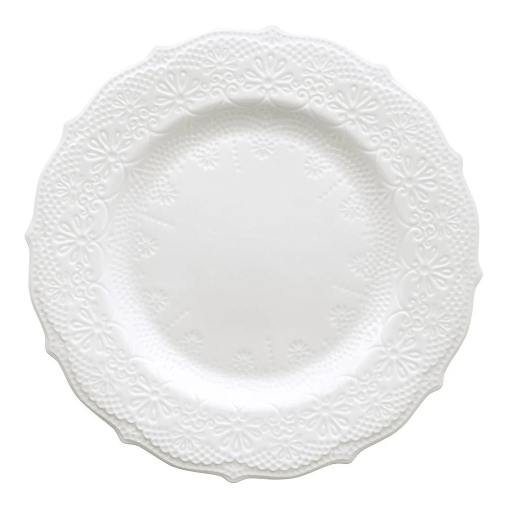 Bílý talíř Krauff Irish Lacy, 26 cm v:761510