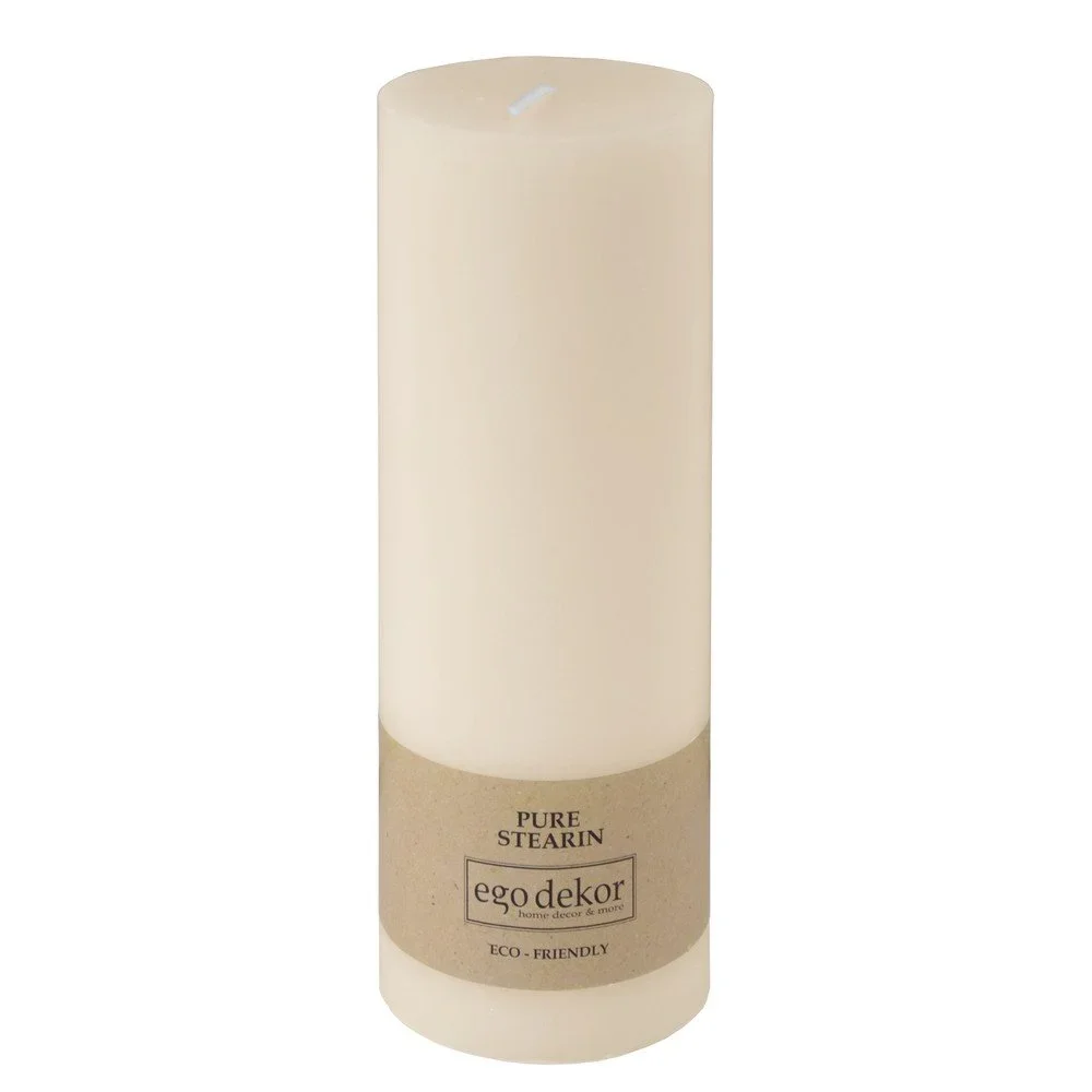 Smetanově bílá svíčka Eco candles by Ego dekor Friendly, doba hoření 60 h v:1352071