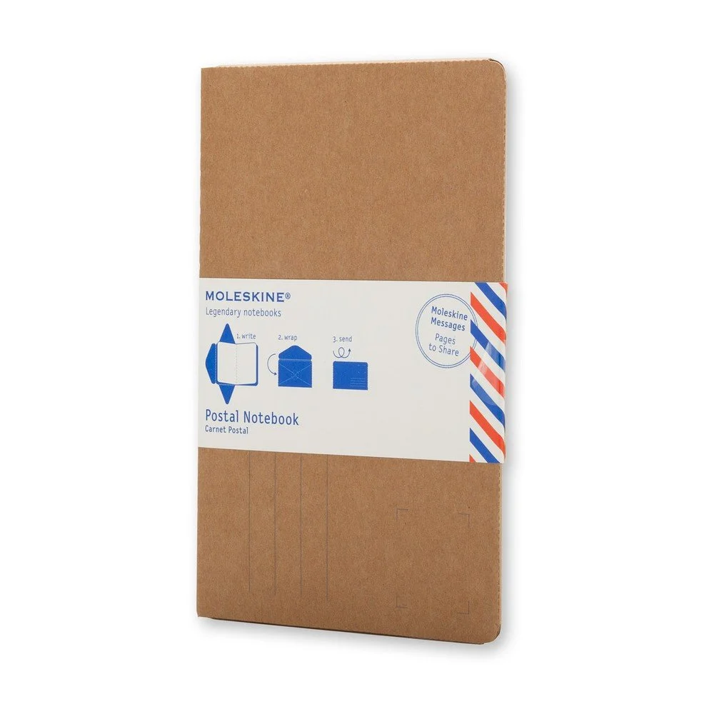 Hnědý zápisník v obálkové vazbě Moleskine Postal L v:691474