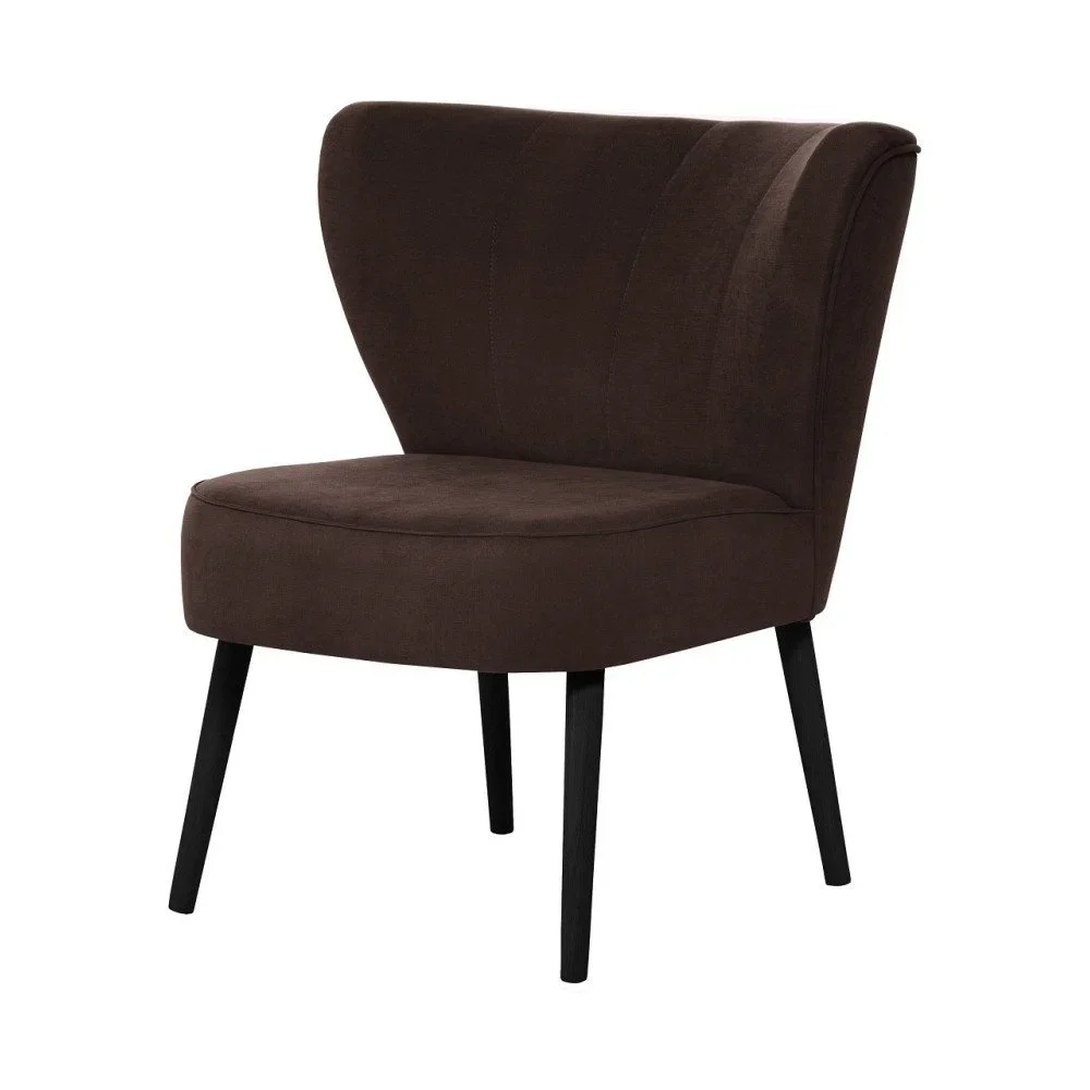 Tmavě hnědé křeslo s černými nohami My Pop Design Hamilton v:918026