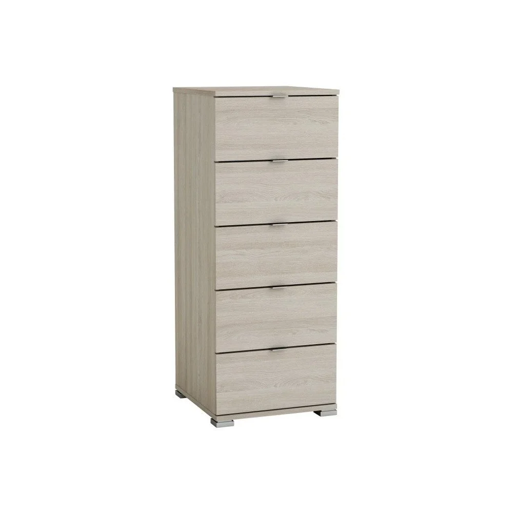 Komoda s 5 zásuvkami v dekoru světlého dubu Perfect v:801014