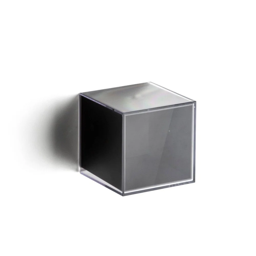 Černá nástěnná krabička s průhledným víkem Qualy Pixel Cube v:701904