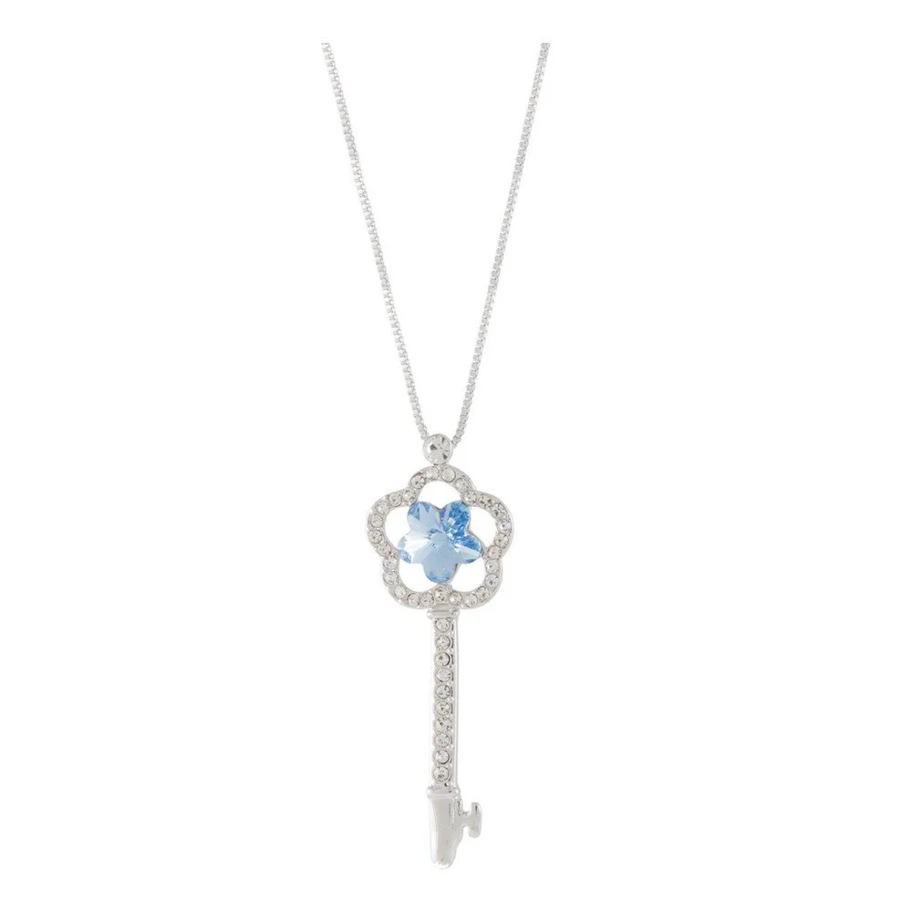 Pozlacený náhrdelník v barvě bílého zlata se Swarovski krystaly Musaventura Llave v:1039428