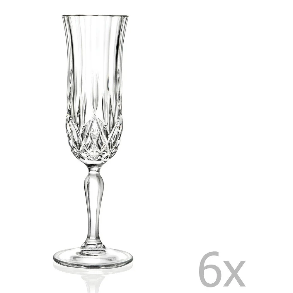 Sada 6 sklenic na sekt RCR Cristalleria Italiana Maddalena v:747542