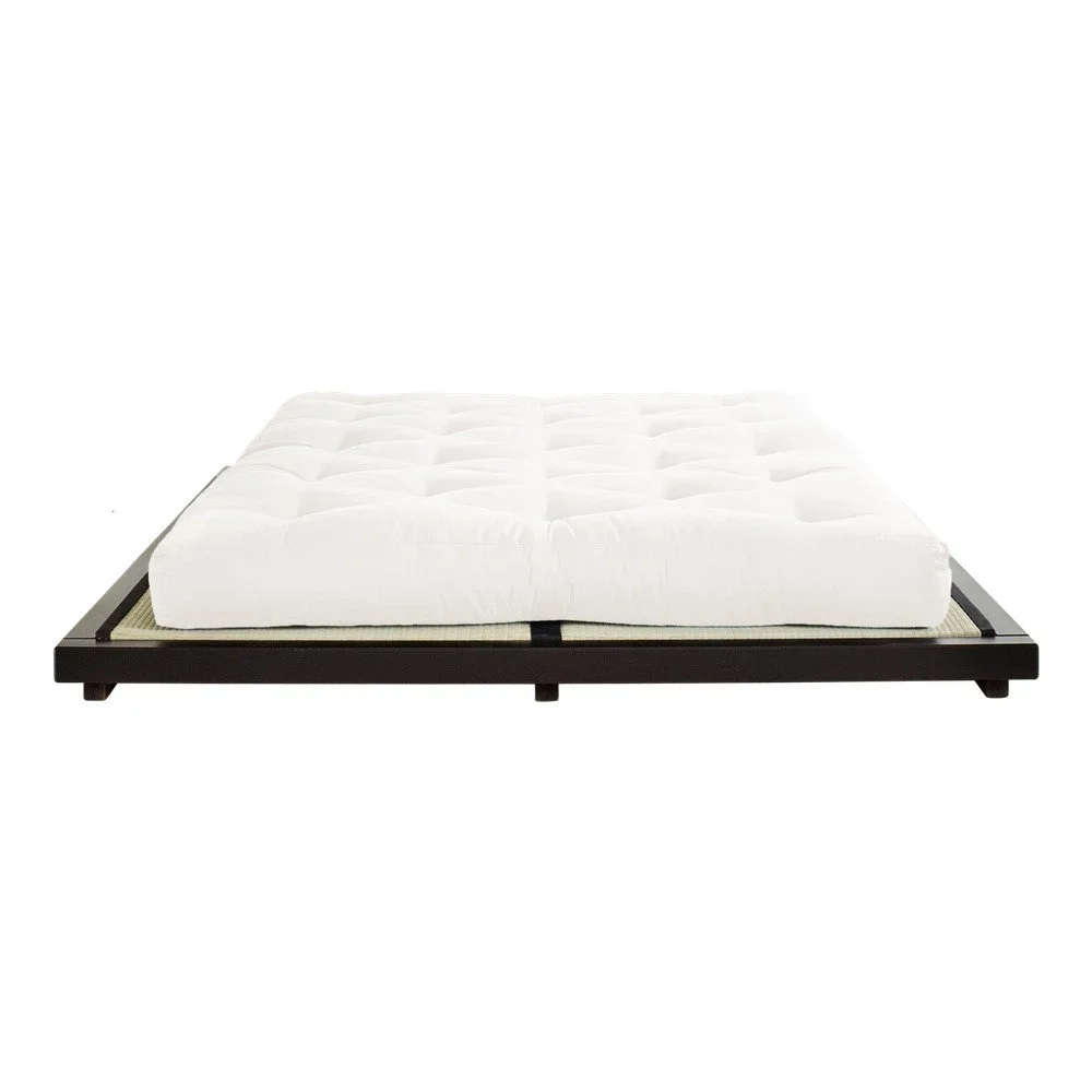 Dvoulůžková postel z borovicového dřeva s matrací Karup Design Dock Comfort Mat Black/Natural, 160 x 200 cm v:1308936