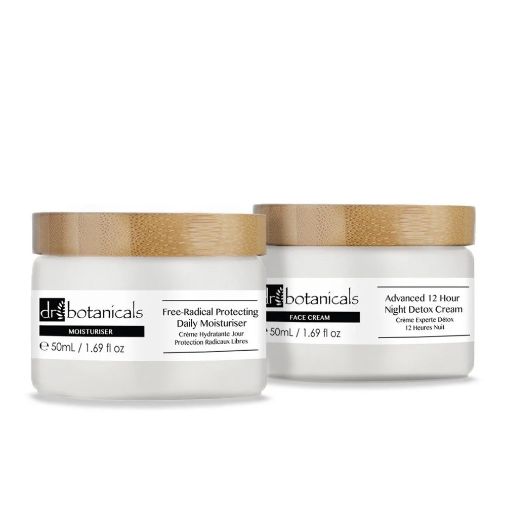 Set denního a nočního hydratačního pleťového krému Dr. Botanicals DB Free-Radical And 12-Hour Night Detox v:1000216