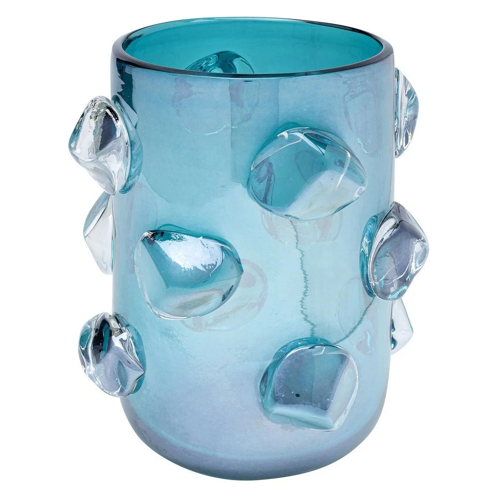 Modrá skleněná váza Kare Design Aquarius, výška 23 cm v:1363123