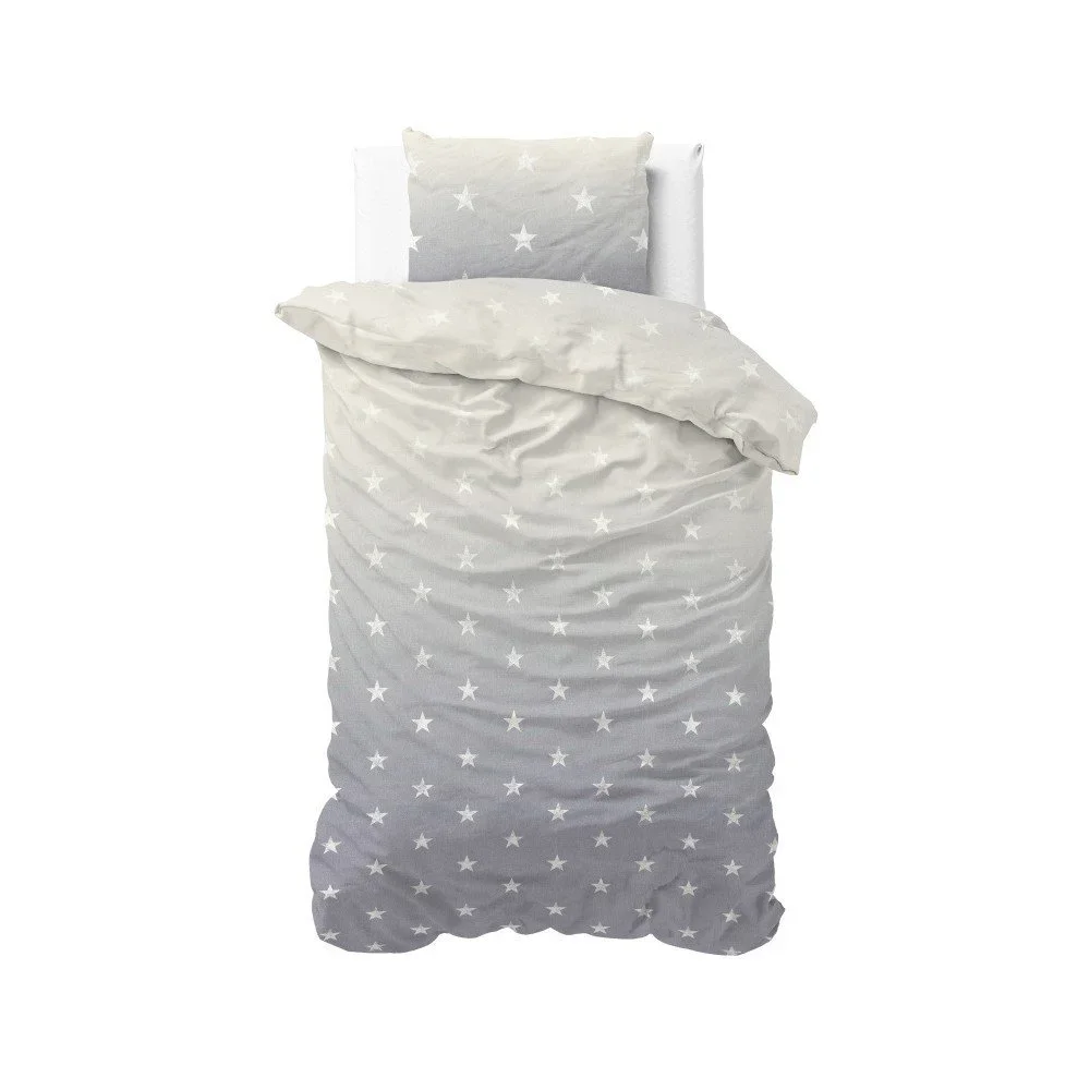 Šedé povlečení Sleeptime Twinkle Stars, 140 x 220 cm v:1182874