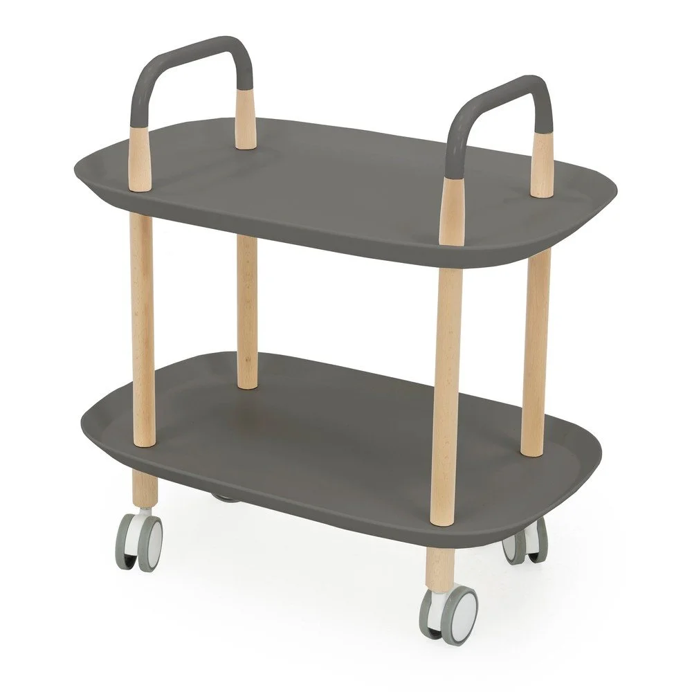 Šedý servírovací vozík na kolečkách Tenzo Wagon Beech v:1274772