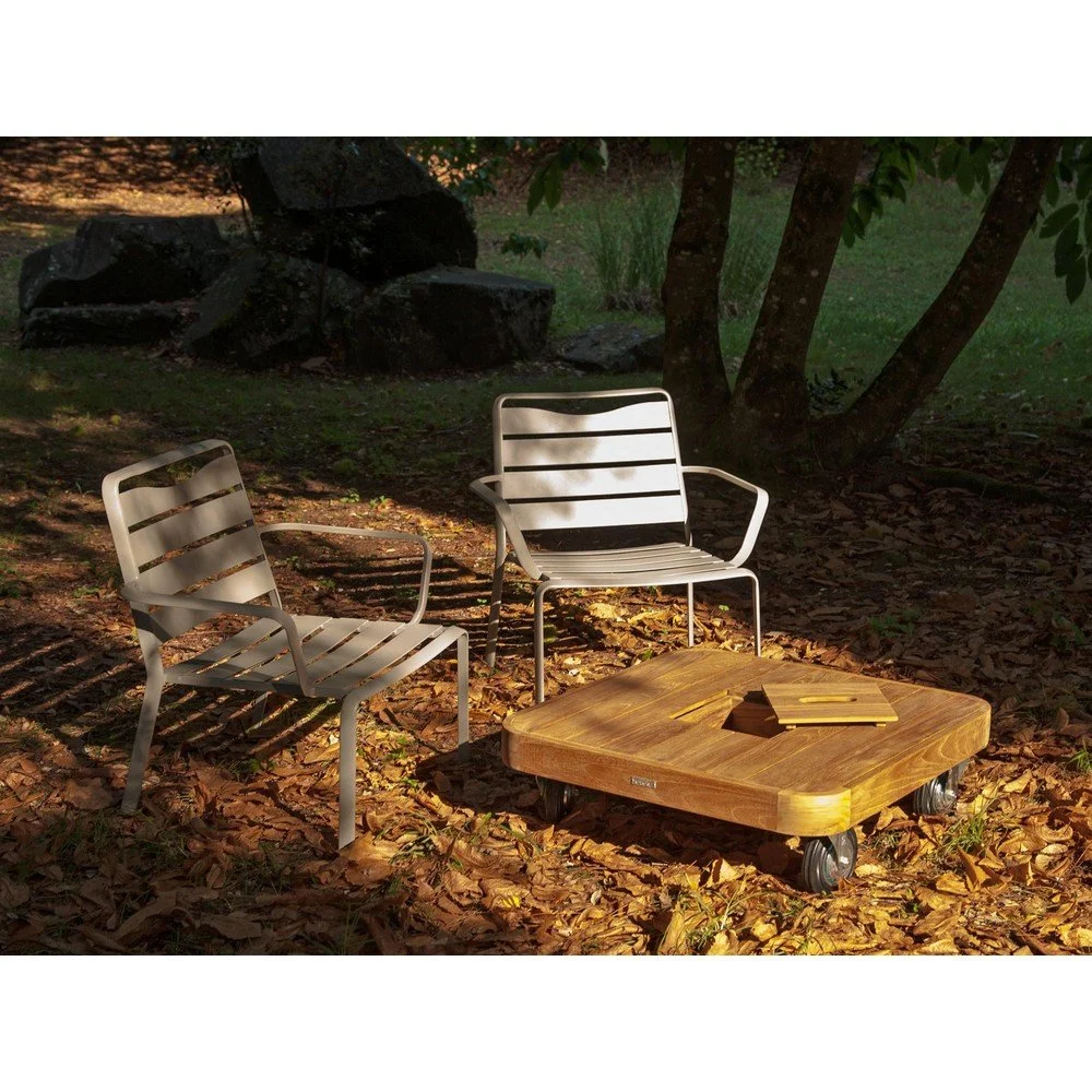 Set 2 zahradních křesel a stolku s deskou z teakového dřeva Ezeis Spring v:1371405