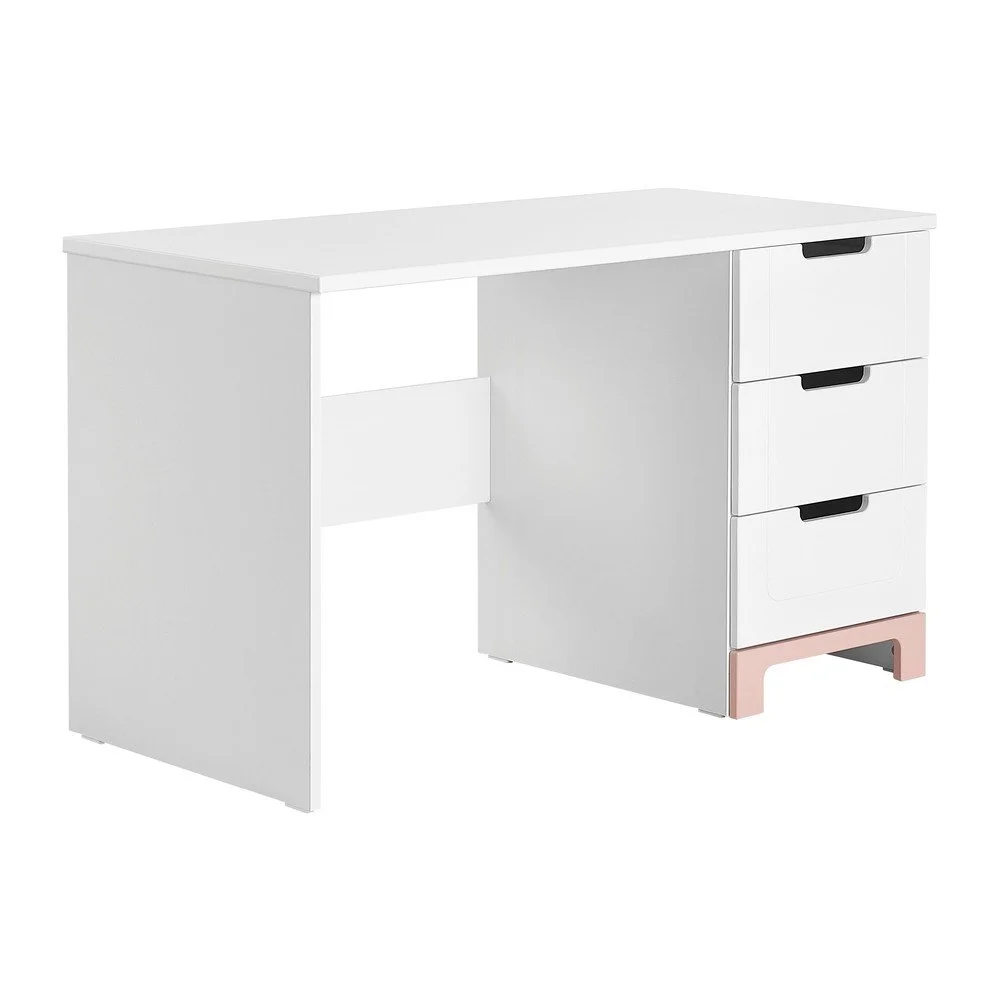 Bílo-růžový psací stůl Pinio Mini, délka 120 cm v:920298