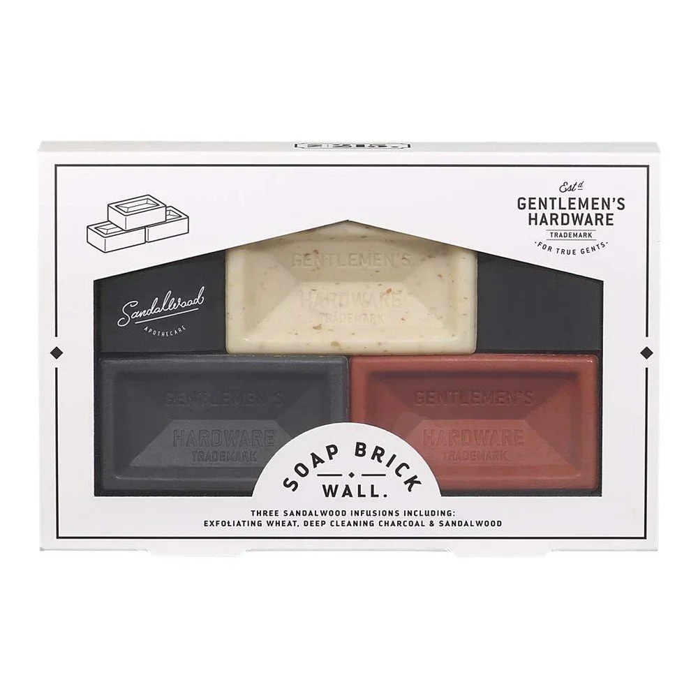 Sada 3 mýdel ve tvaru cihly Gentlemen's Hardware v:913768